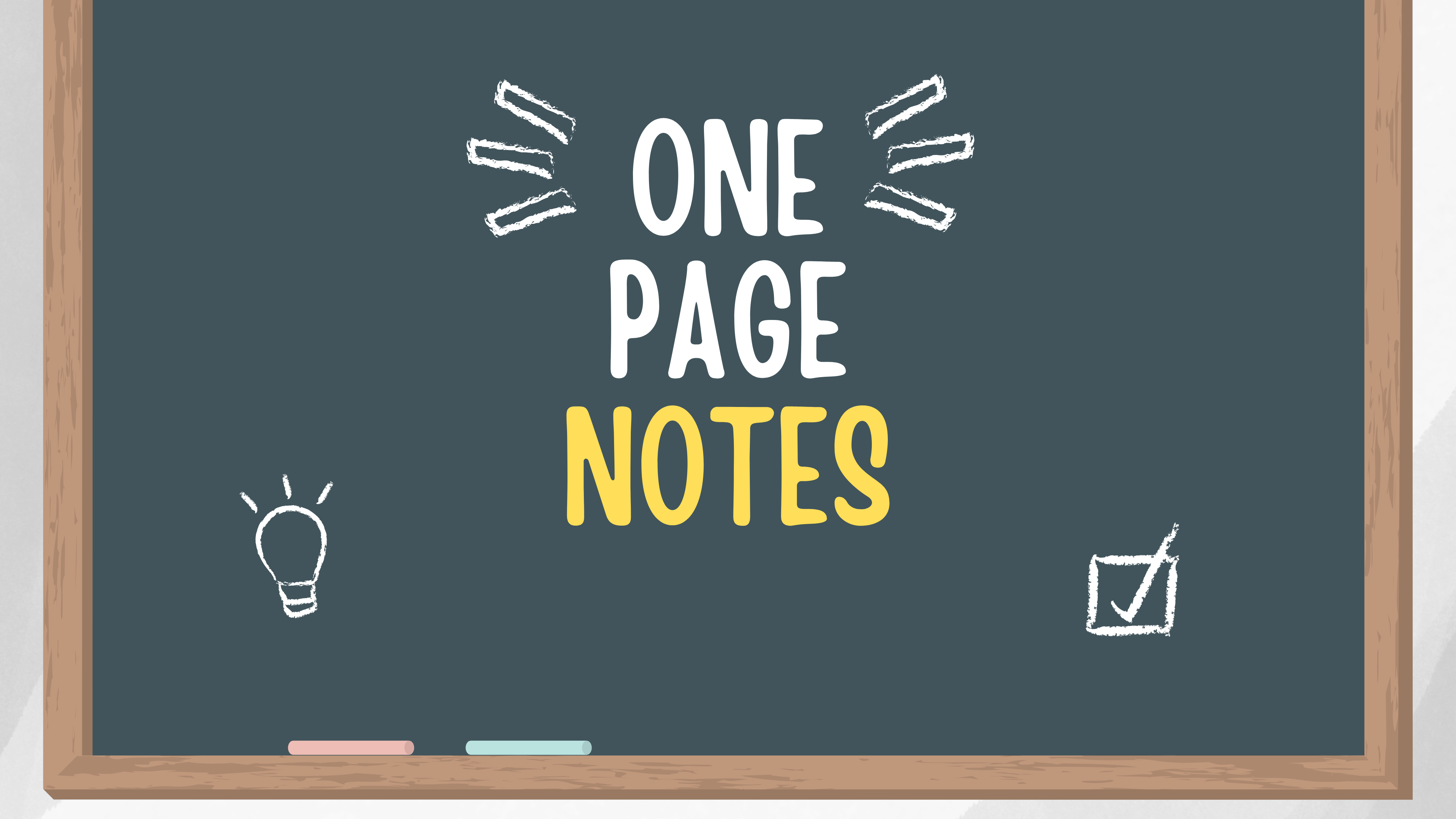 One Page Notes