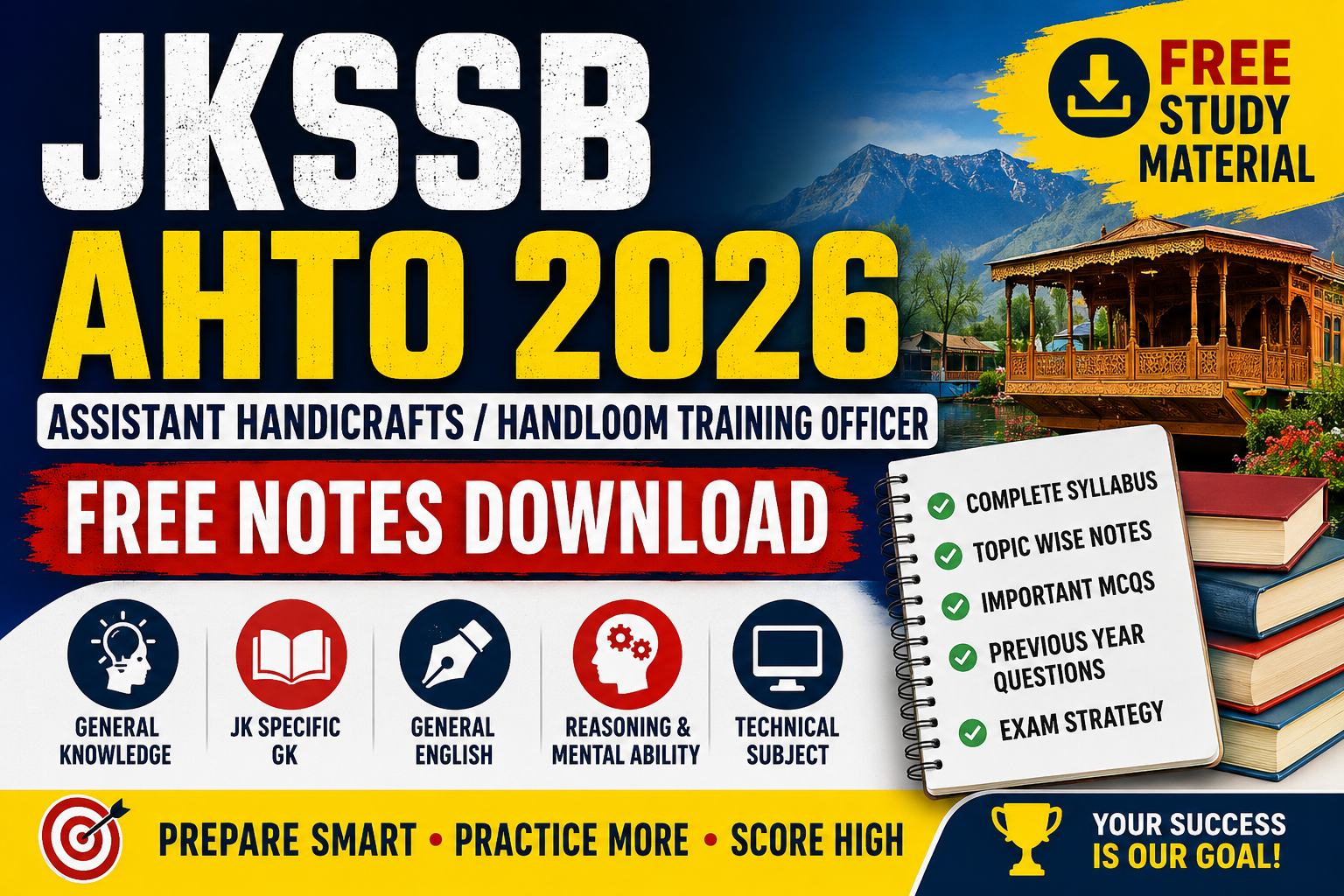 JKSSB AHTO Free Notes Download 2026 – Complete Study Material, Syllabus & MCQs