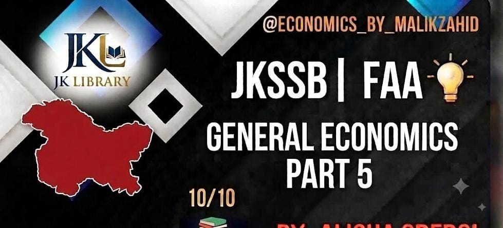 JKSSB Economics Revision Series Part 5!/Factor Pricing & Marginal Productivity Theory/FAA