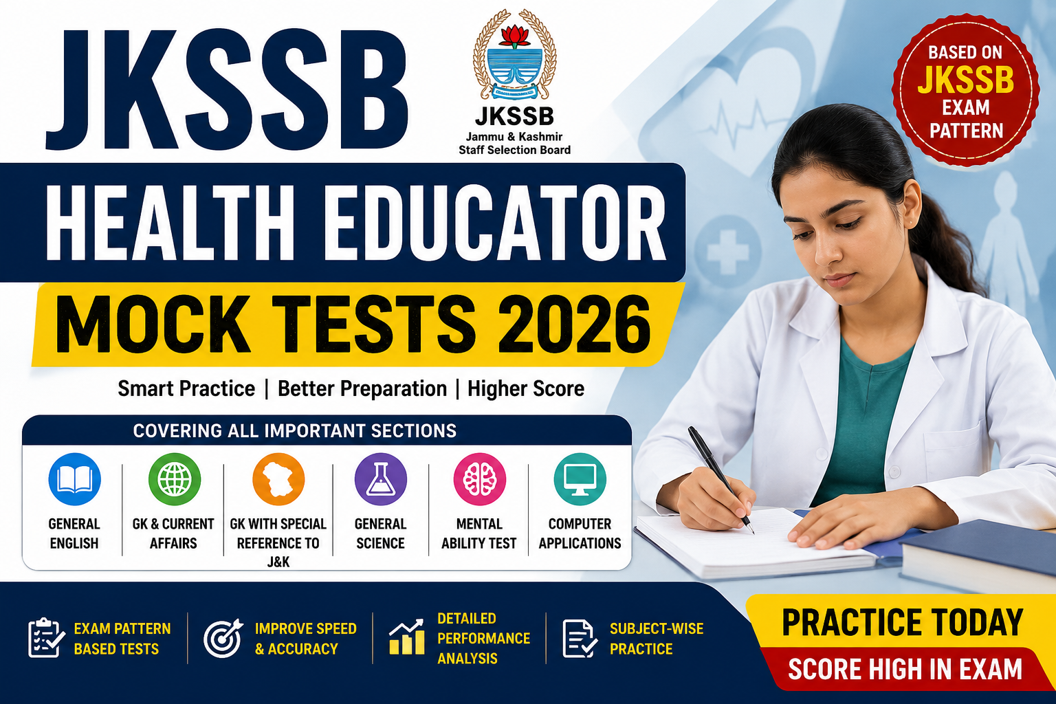 JKSSB Health Educator Mock Tests 2026 – Practice Tests & Exam Preparation