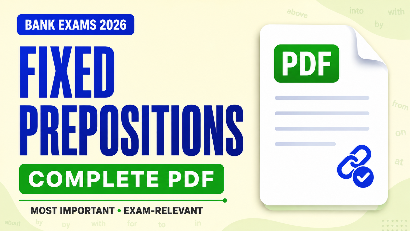 Important Fixed Prepositions PDF...