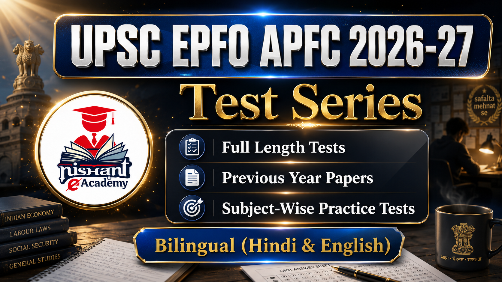 UPSC EPFO APFC Test series 2026-27