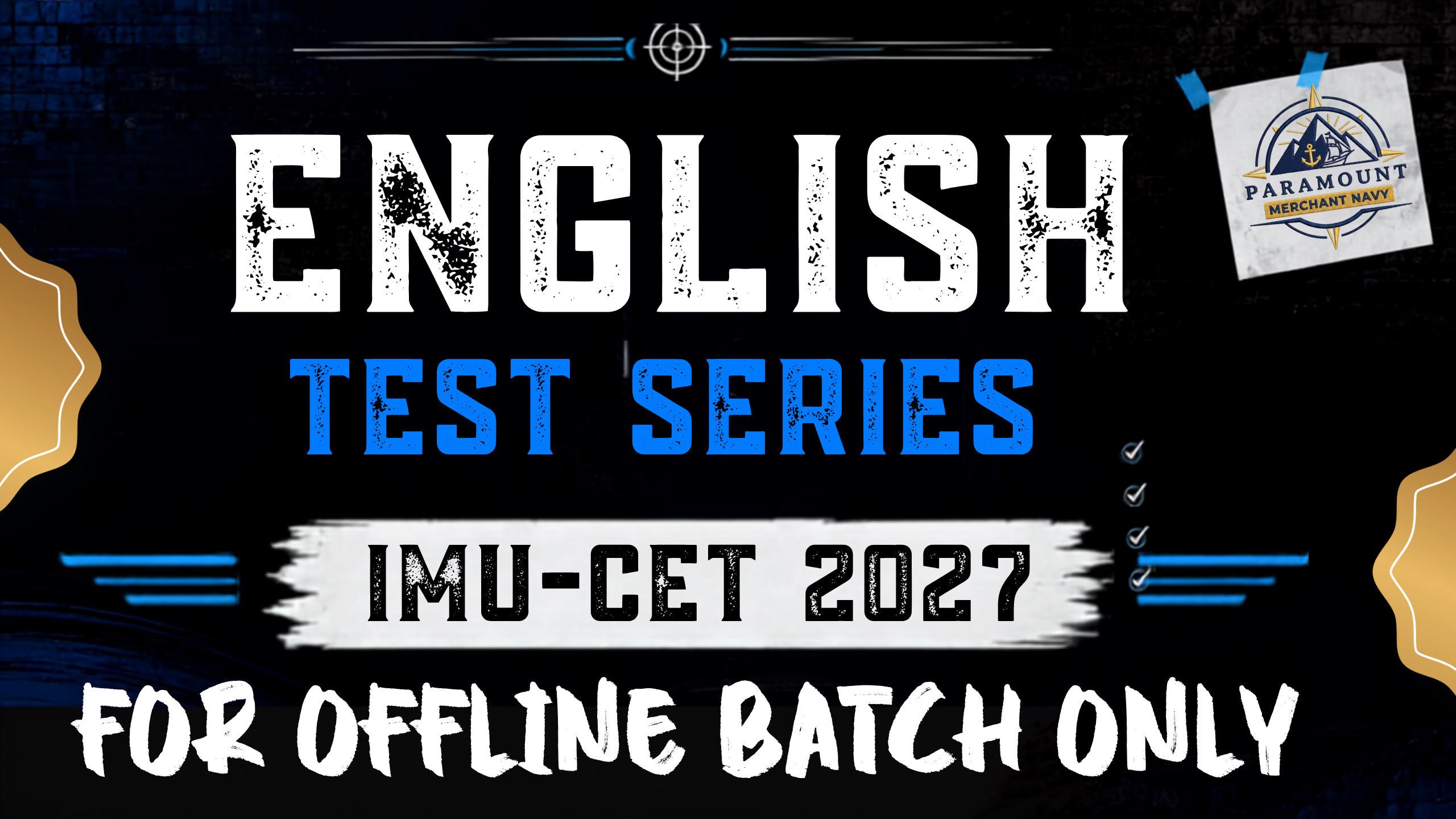 English Test Series For Offline Batch Only
