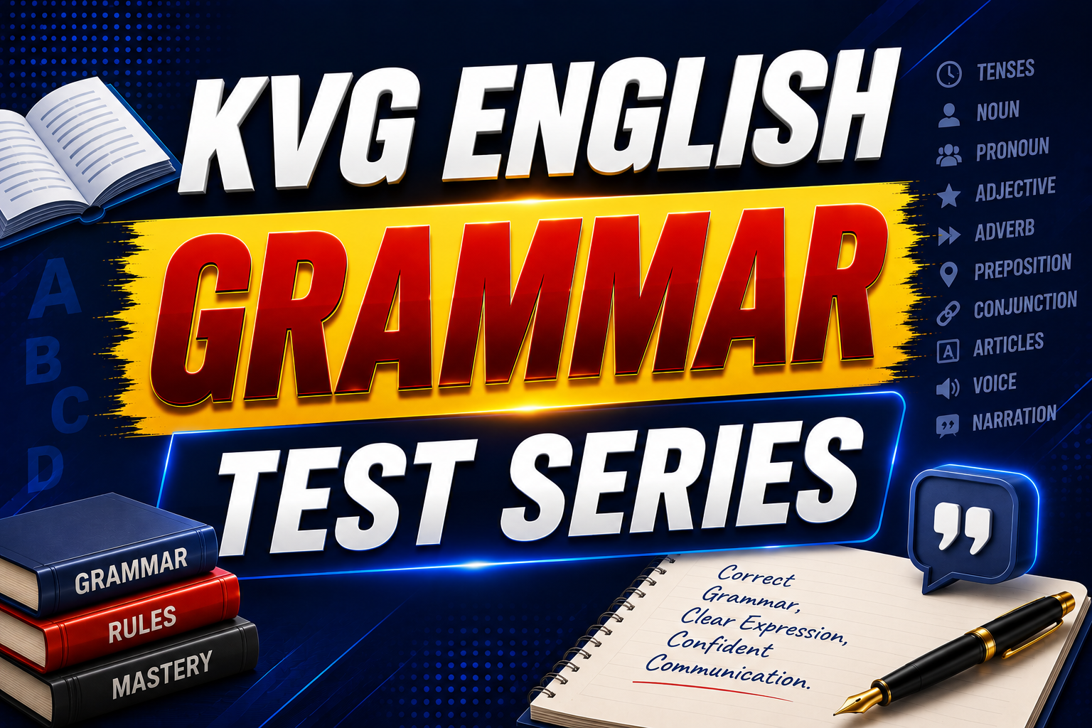KVG ENGLISH - Grammer Test Series