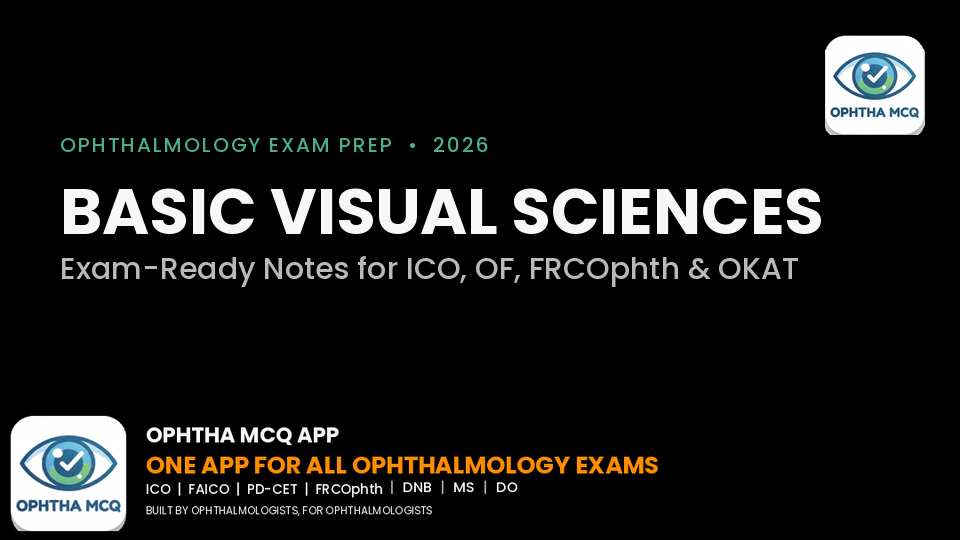 Basic Visual Sciences Exam-Ready Notes 2026: The Complete Guide for ICO, OF, FRCOphth & OKAT
