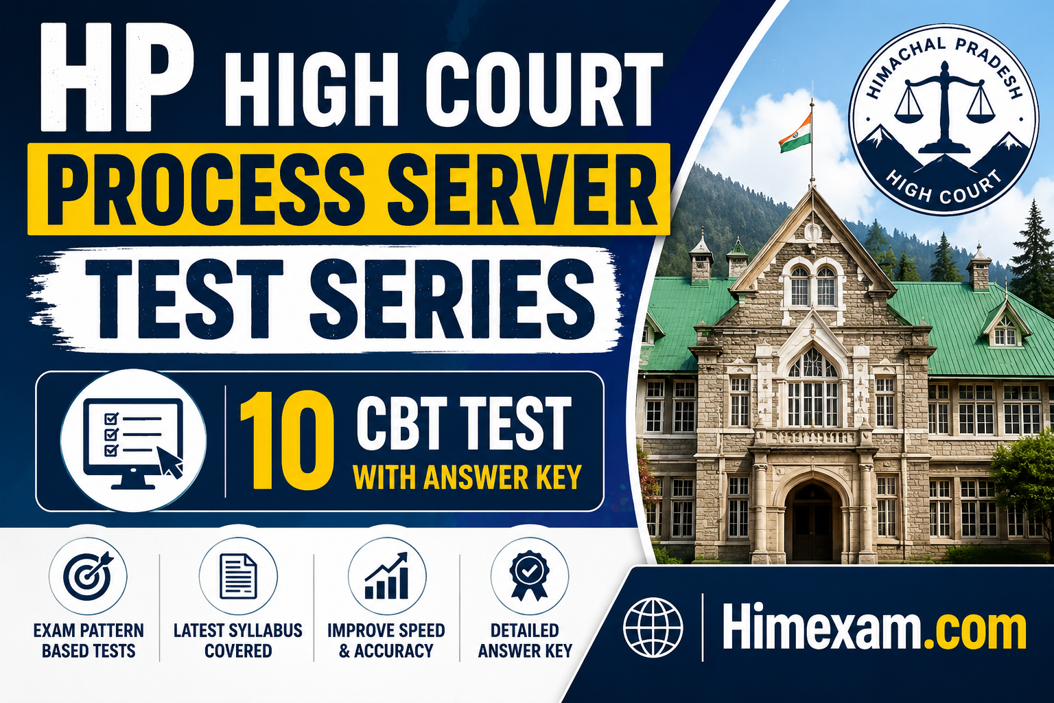 HP High Court Process Server Test Series (10 CBT Test With Answer Key)