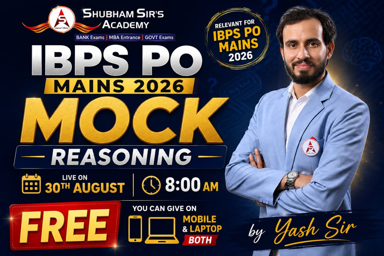IBPS PO 2026 Reasoning Test Series | by Yash Sir