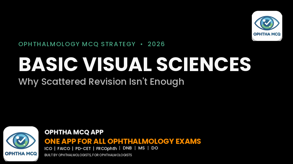 ICO Basic Visual Sciences (Part A) 2026: How to Pass on Your First Attempt