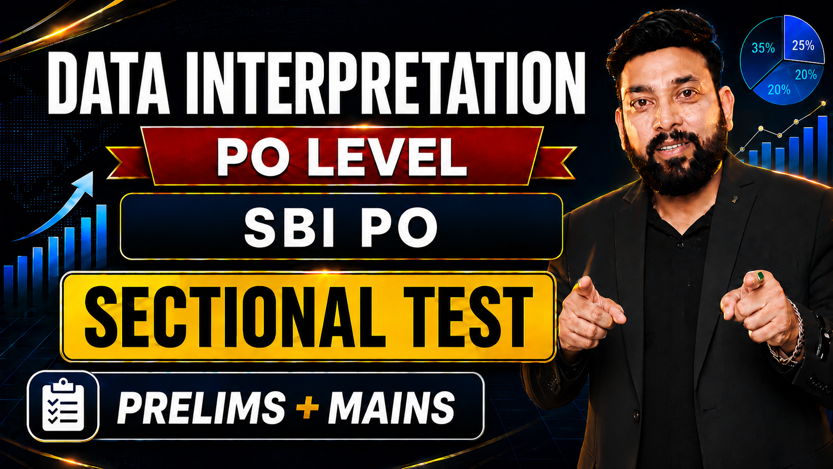 Data Interpretations Sectional Test for SBI PO 2026 | Prelims + Mains | By Arun Sir