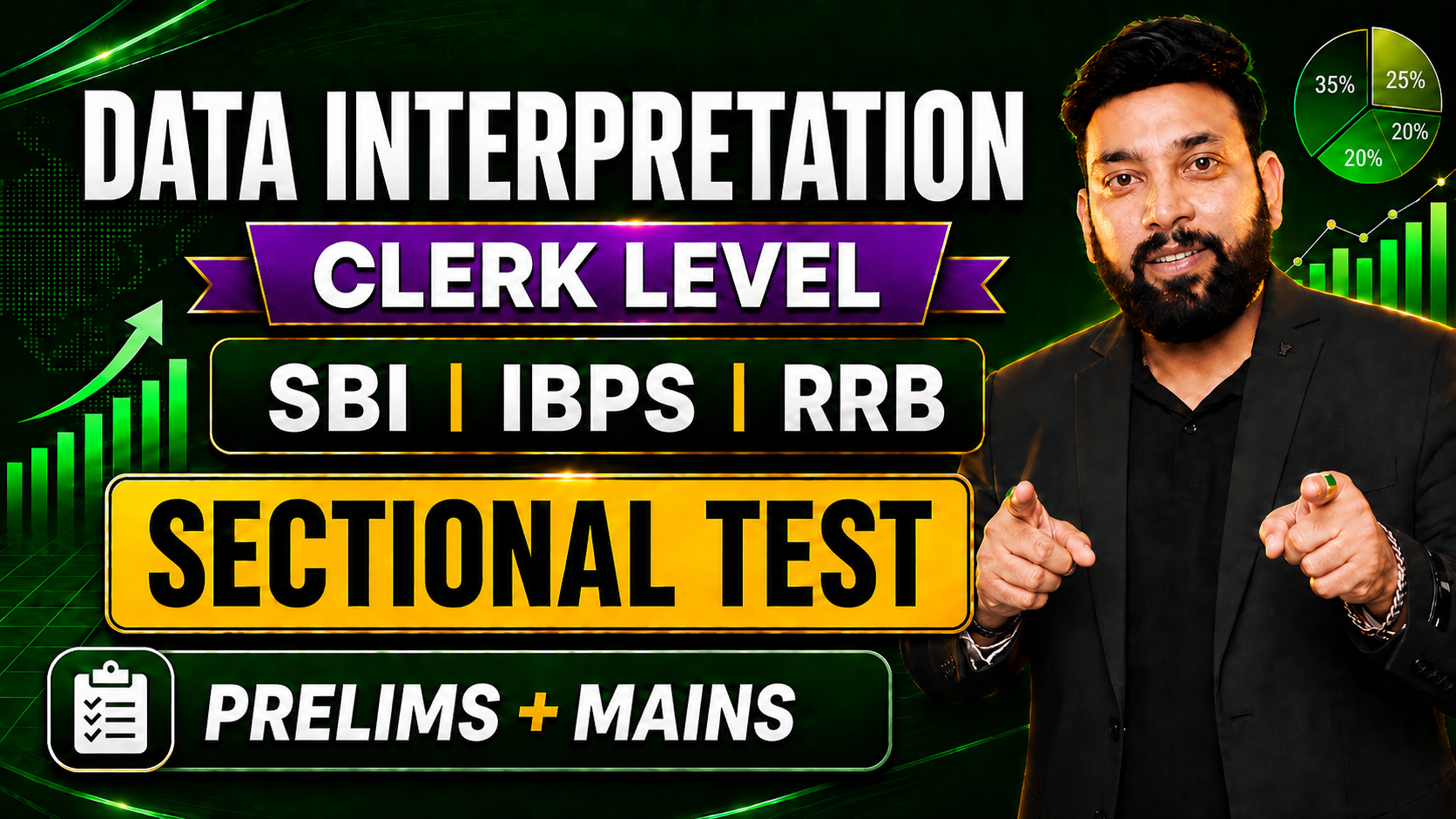 Data Interpretations Sectional Test for SBI Clerk & IBPS Clerk 2026 | Prelims + Mains | By Arun Sir