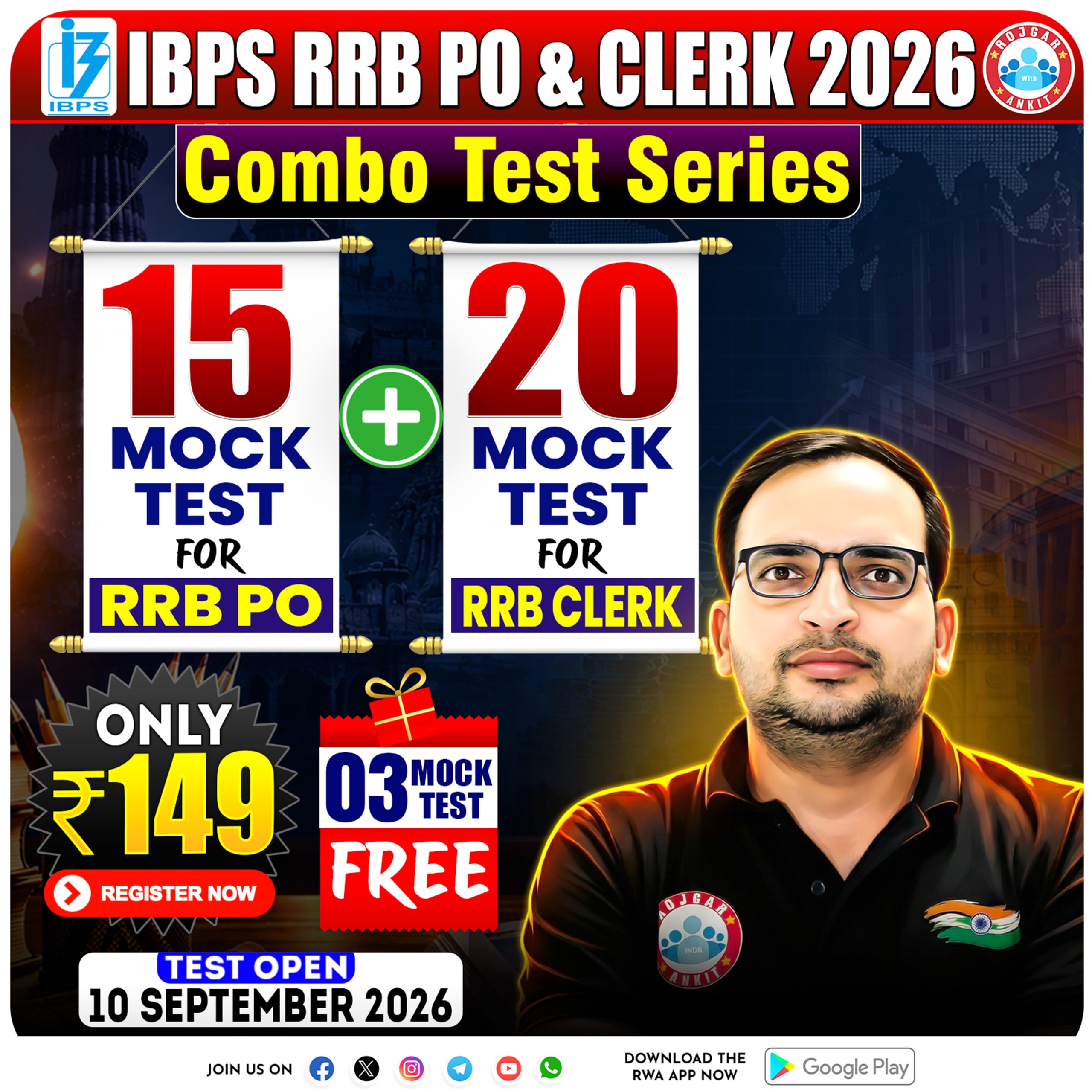 IBPS RRB PO & Clerk Paid Test Series 2026 (COMBO)