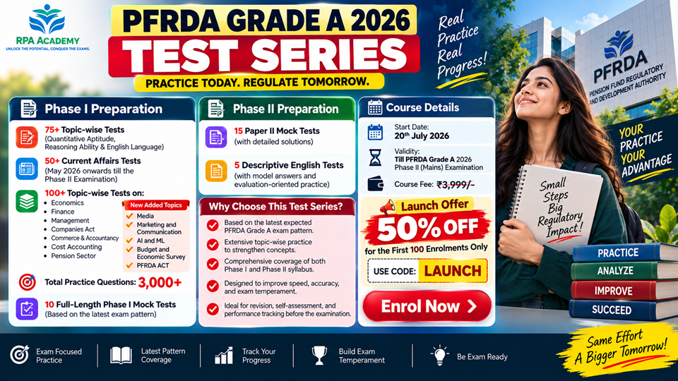 PFRDA GRADE A 2026 TEST SERIES
