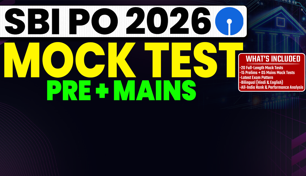 SBI PO 2026 Mock Test Series | Prelims + Mains Mock Tests with All India Rank & Detailed Analysis | ExamTune