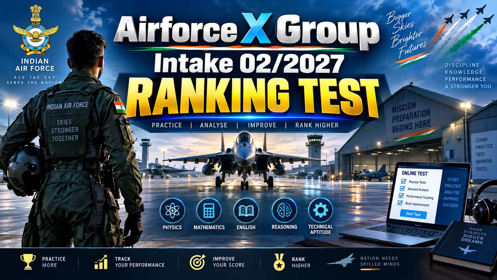 Airforce X Group Test Series 02/2027 Ranking Test