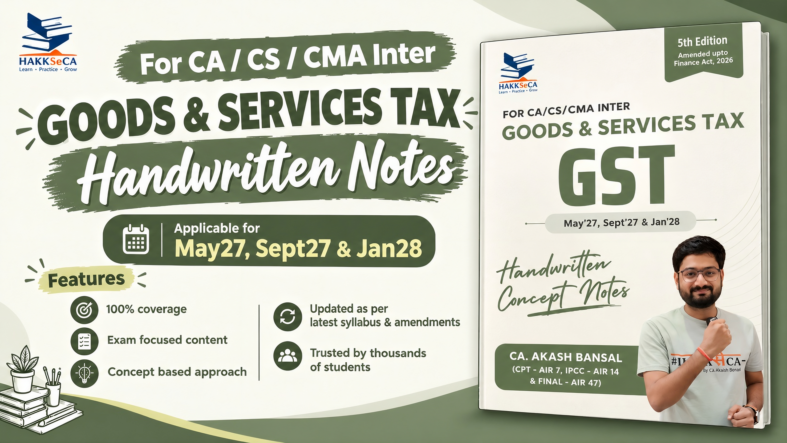 GST Handwritten Book | May27, Sept27 and Jan28