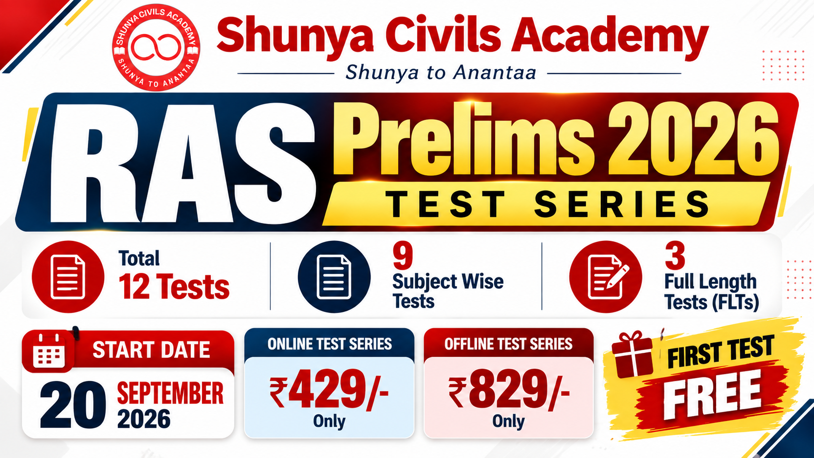 RAS - 2026 (Prelims Cracker Test Series)