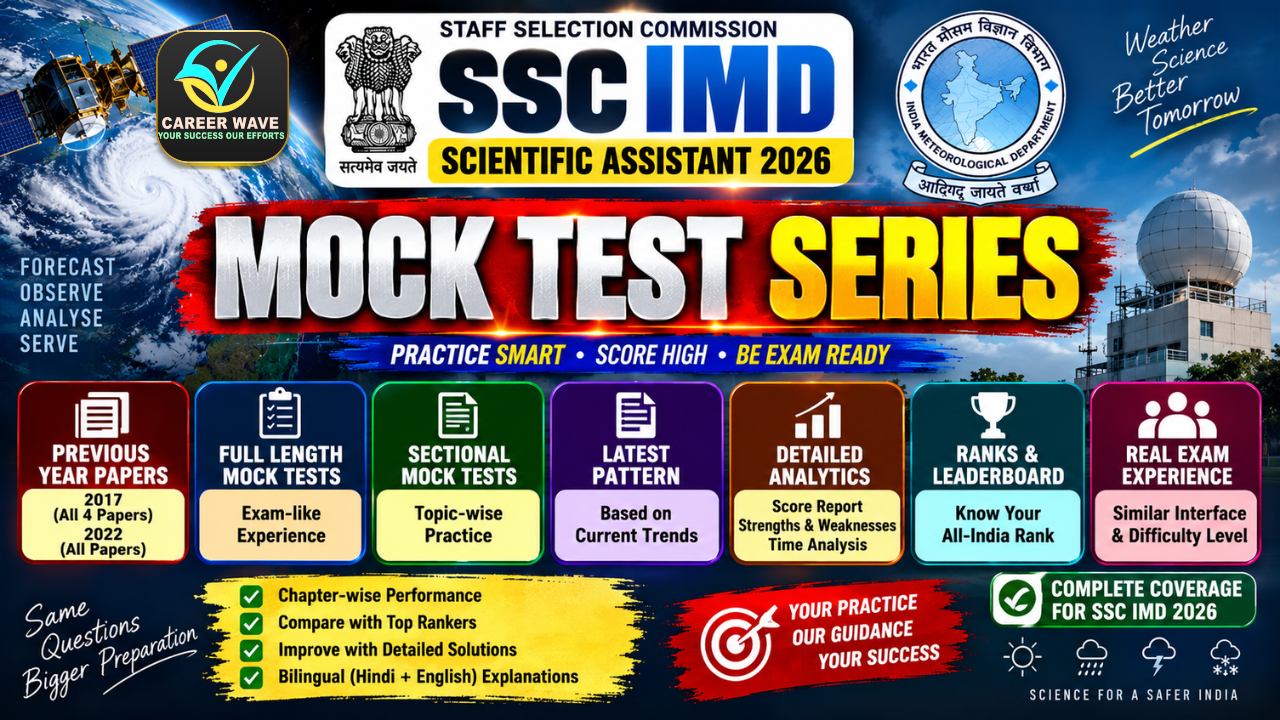 SSC IMD Scientific Assistant [Physics] Test Series 2026