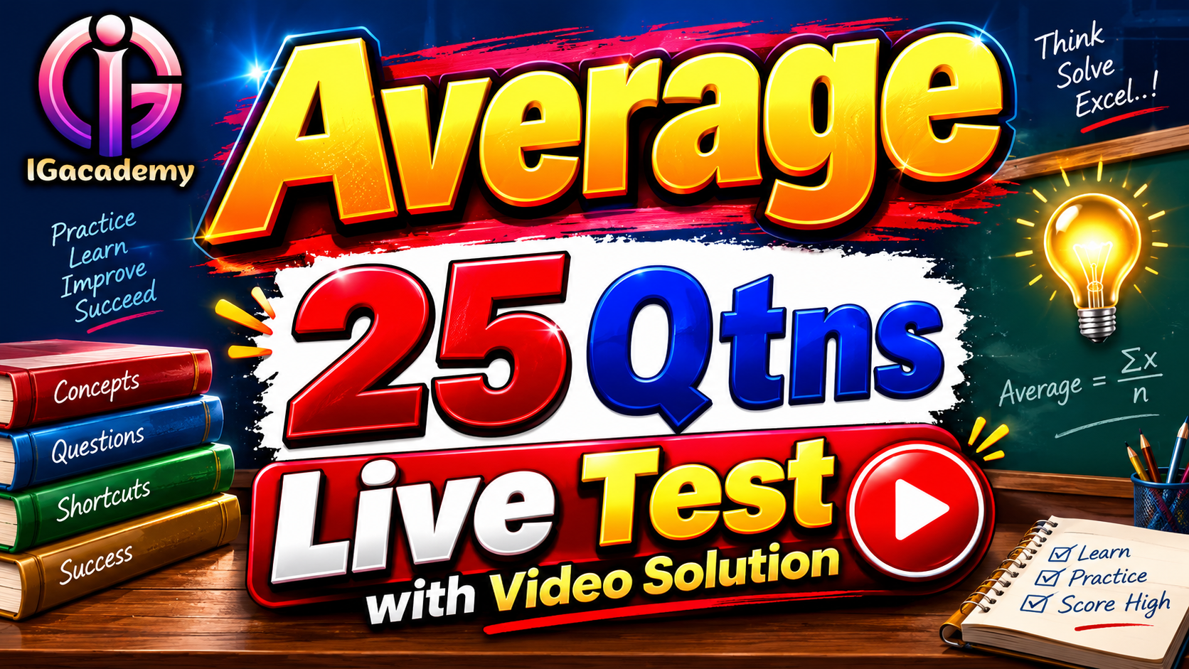 Live Test - Average - 3 : Sept 19 10am