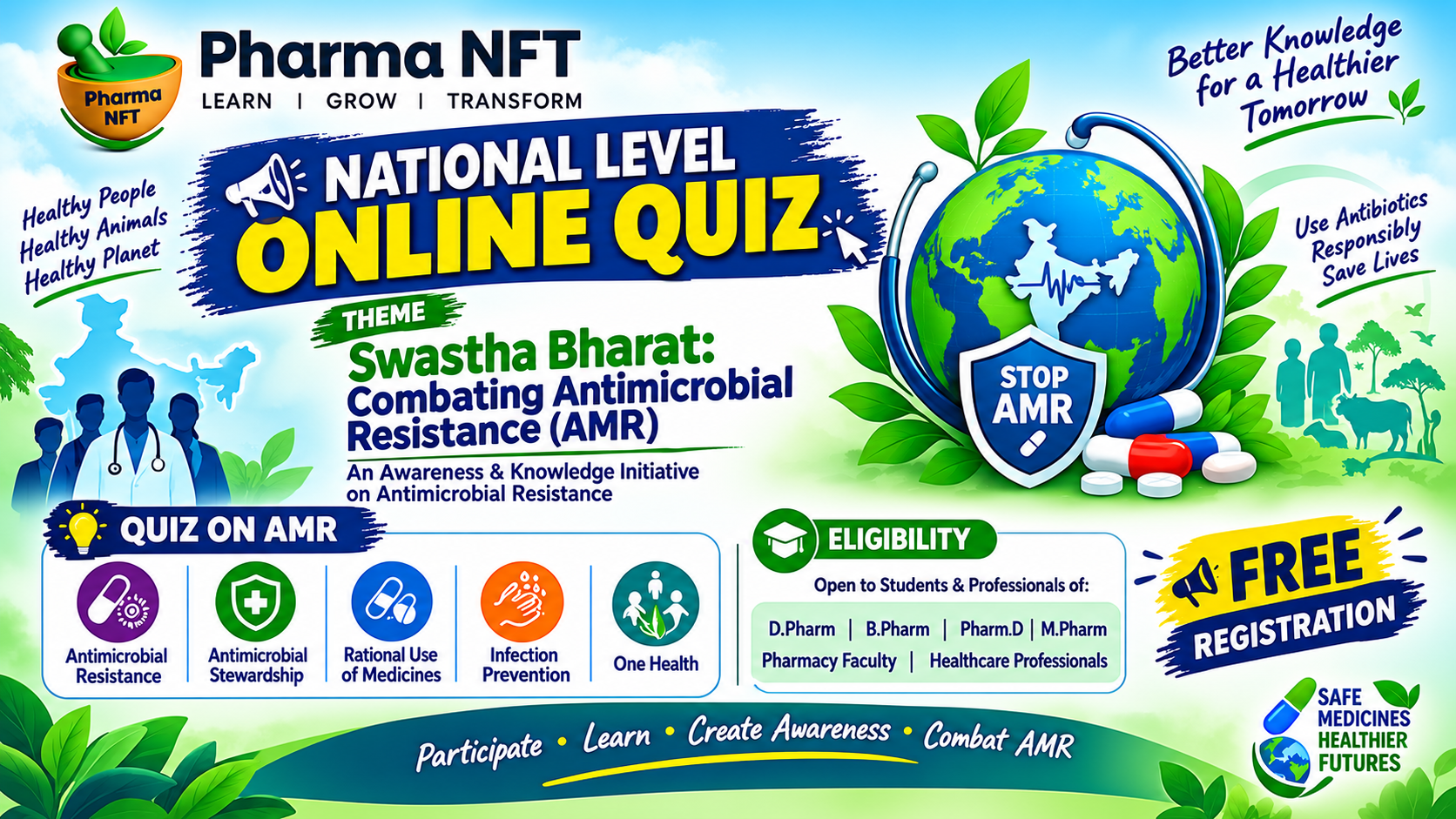 Swastha Bharat : Combating Antimicrobial Resistance (AMR) - National Level Quiz.