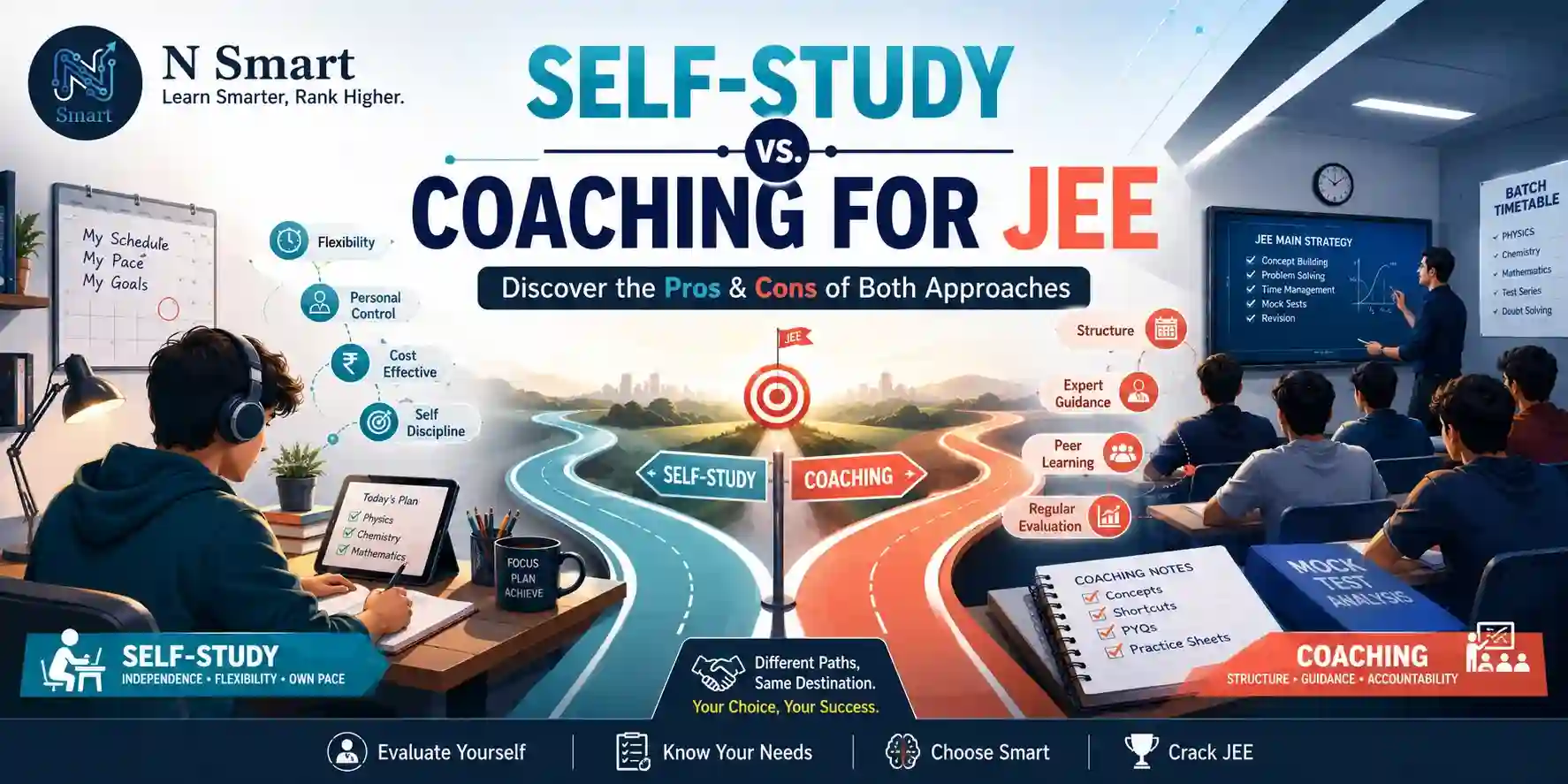 Self-Study vs. Coaching for JEE: Discover the Pros & Cons of Both Approaches