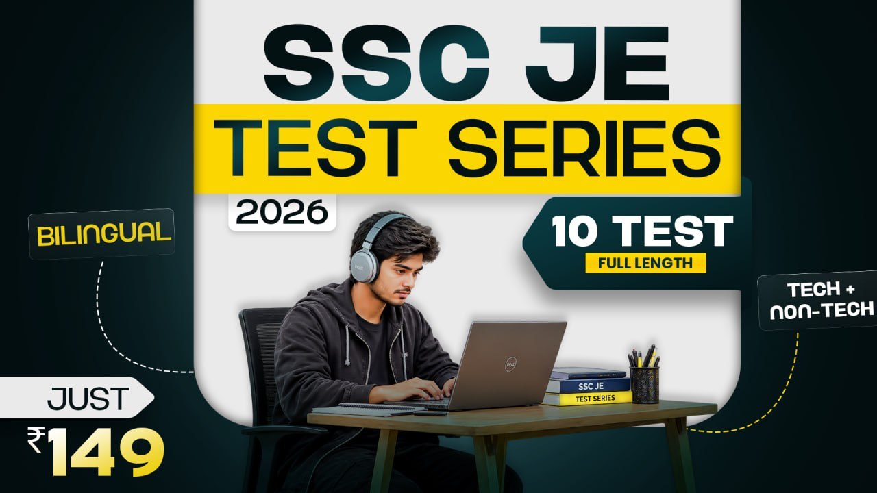 SSC J.E. (Tech + Non-Technical) Test series 2026
