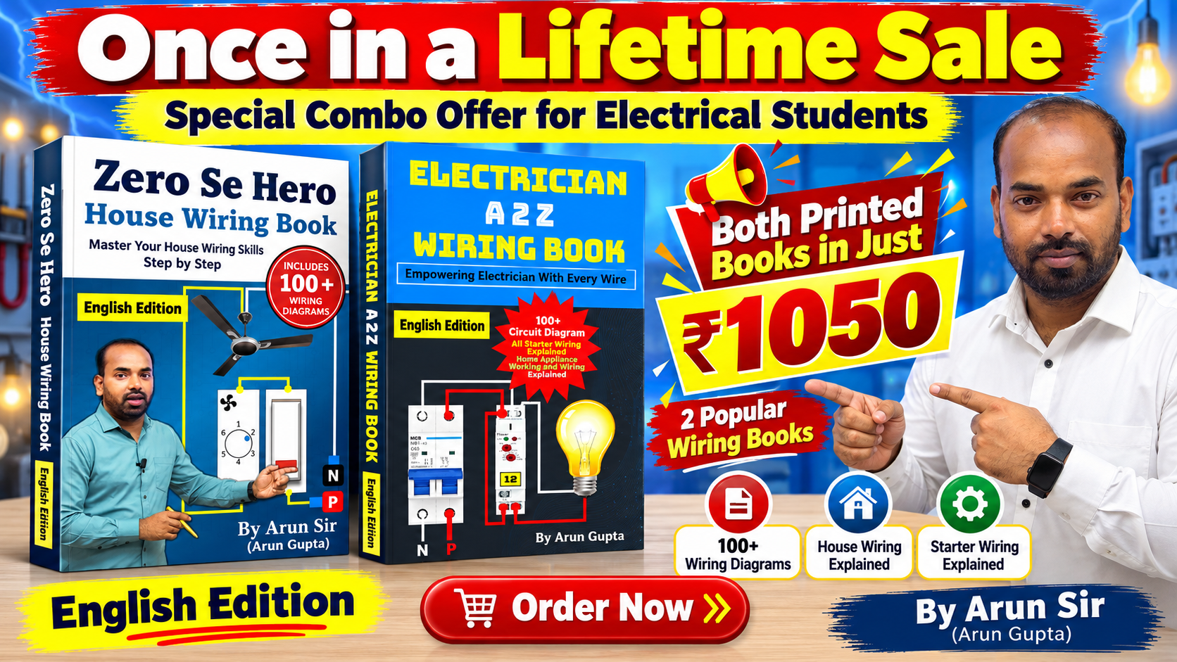 English Combo Book A2Z wiring Book & House Wiring Book