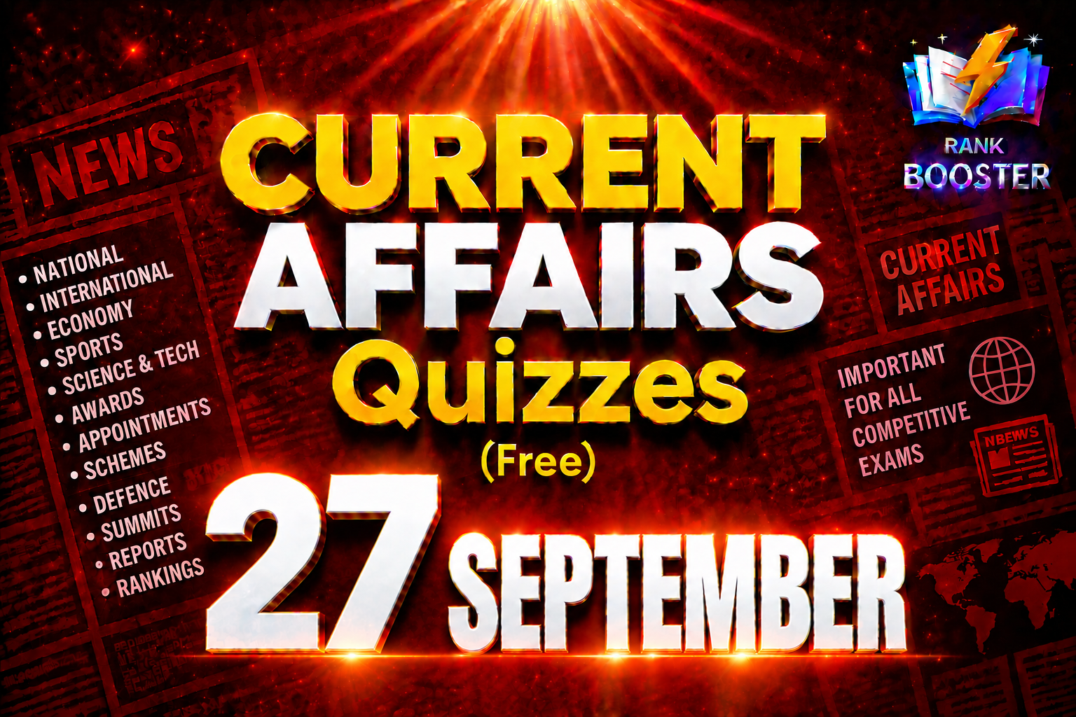 27 SEPTEMBER 2026 Current Affairs