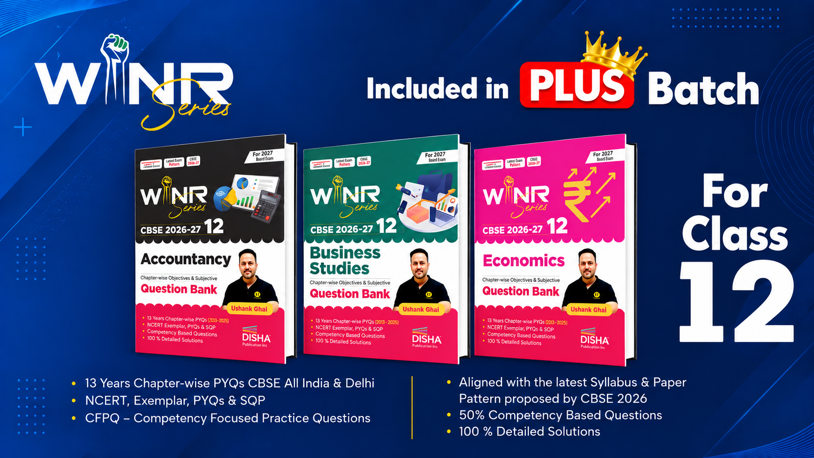 Class 12th WINR Series Accounts, B.St. & Eco Books