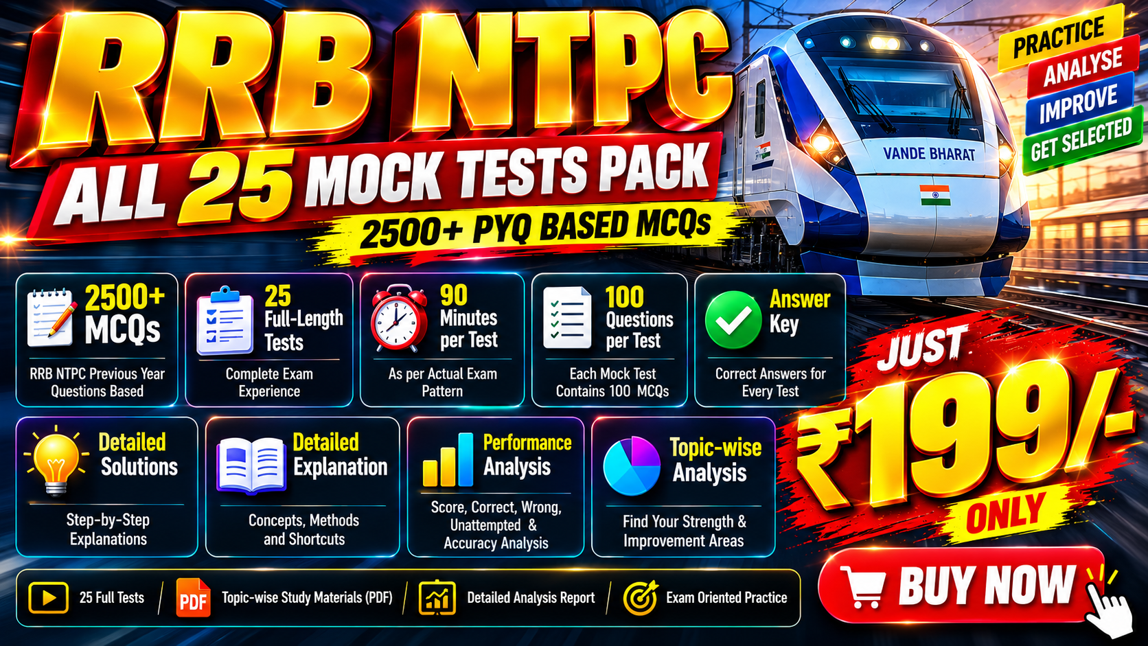 RRB NTPC 2026 – FULL PYQ TEST SERIES