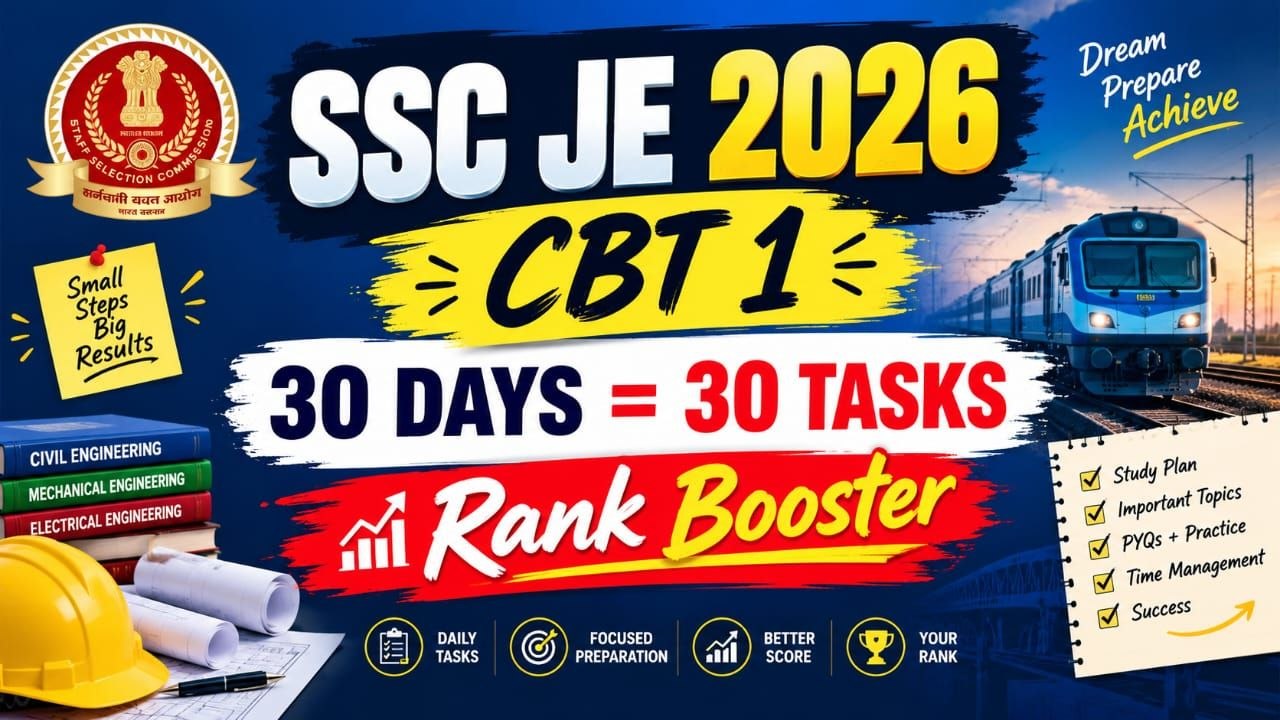 SSC JE 30 DAYS CHALLENGE