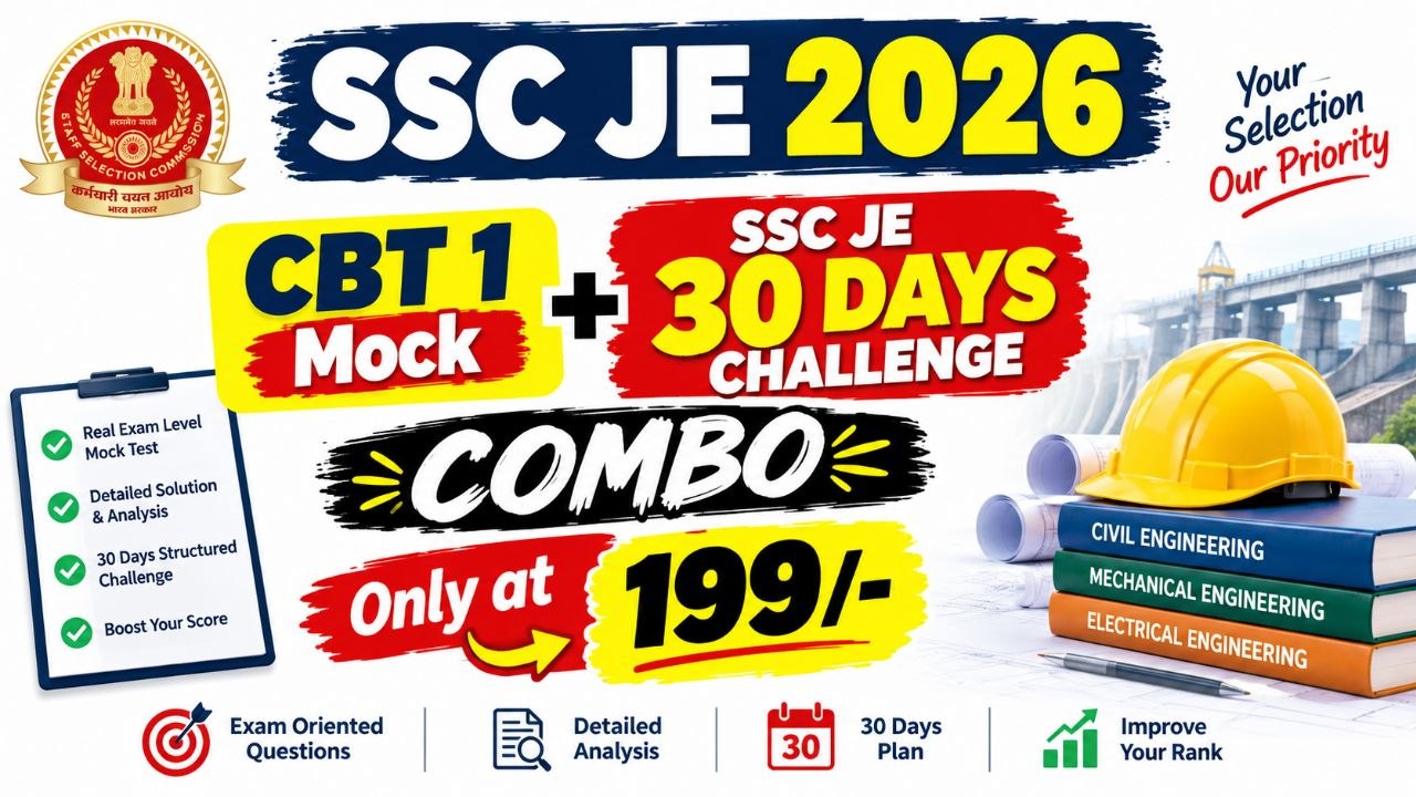 SSC JE MOCK + 30 DAYS CHALLENGE