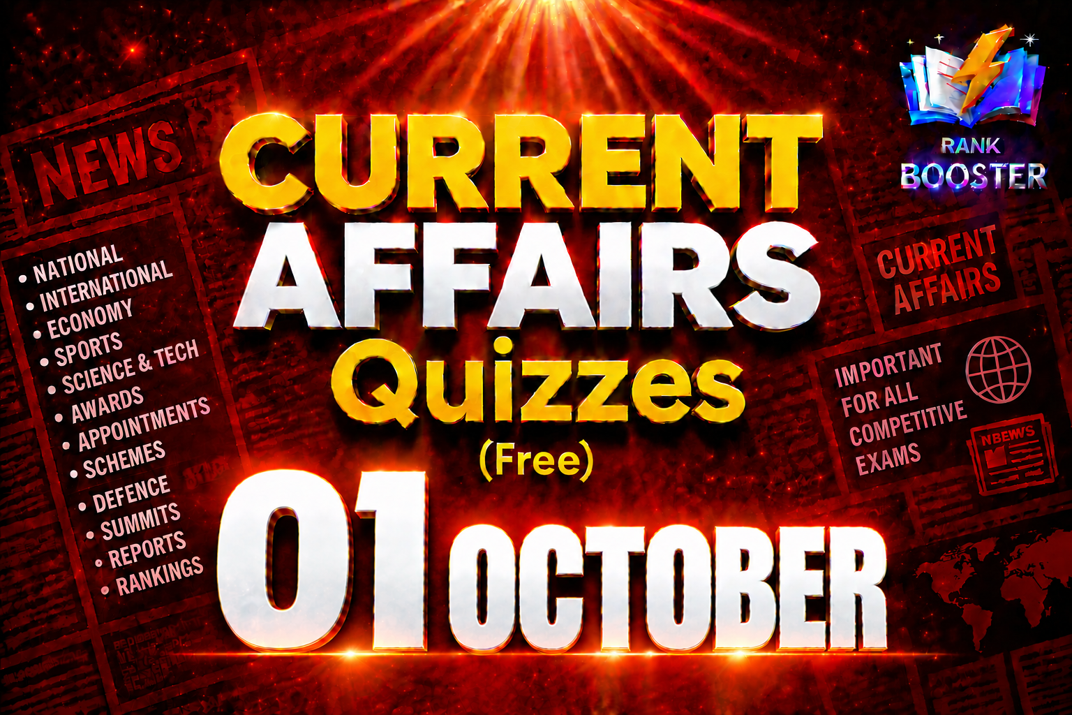 01 OCTOBER 2026 Current Affairs