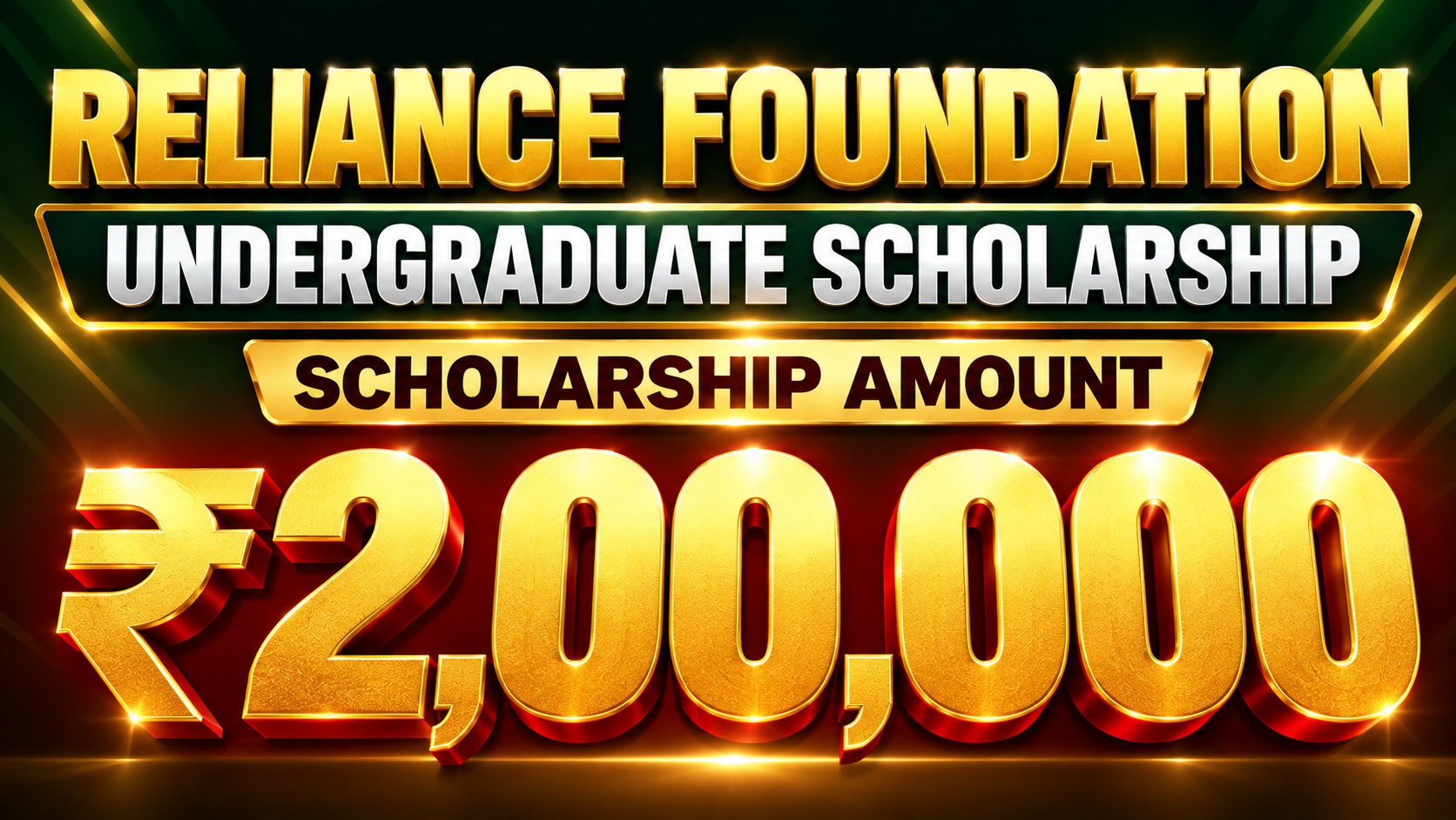 REALIANCE FOUNDATION SCHOLARSHIP 2026
