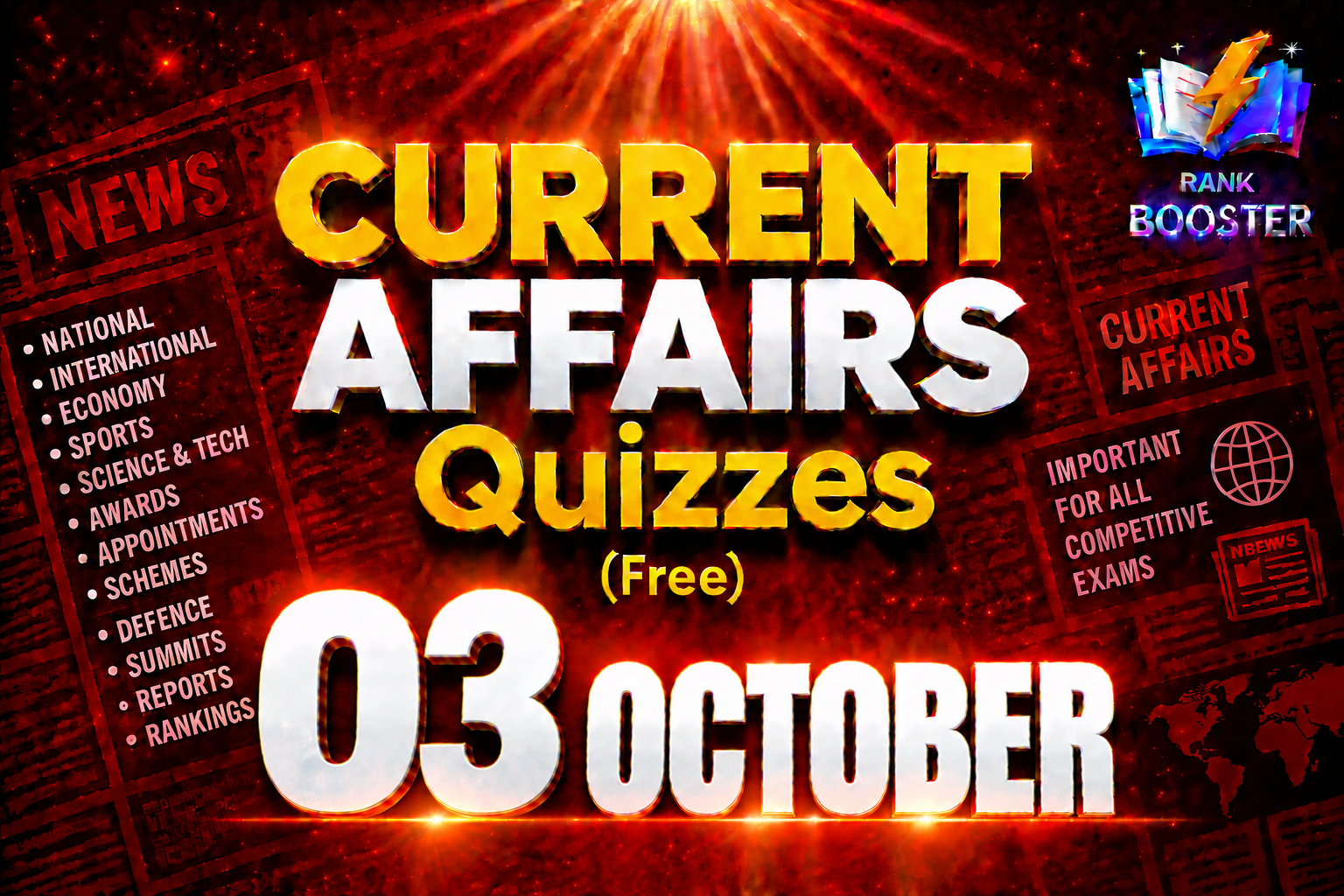 03 OCTOBER 2026 Current Affairs