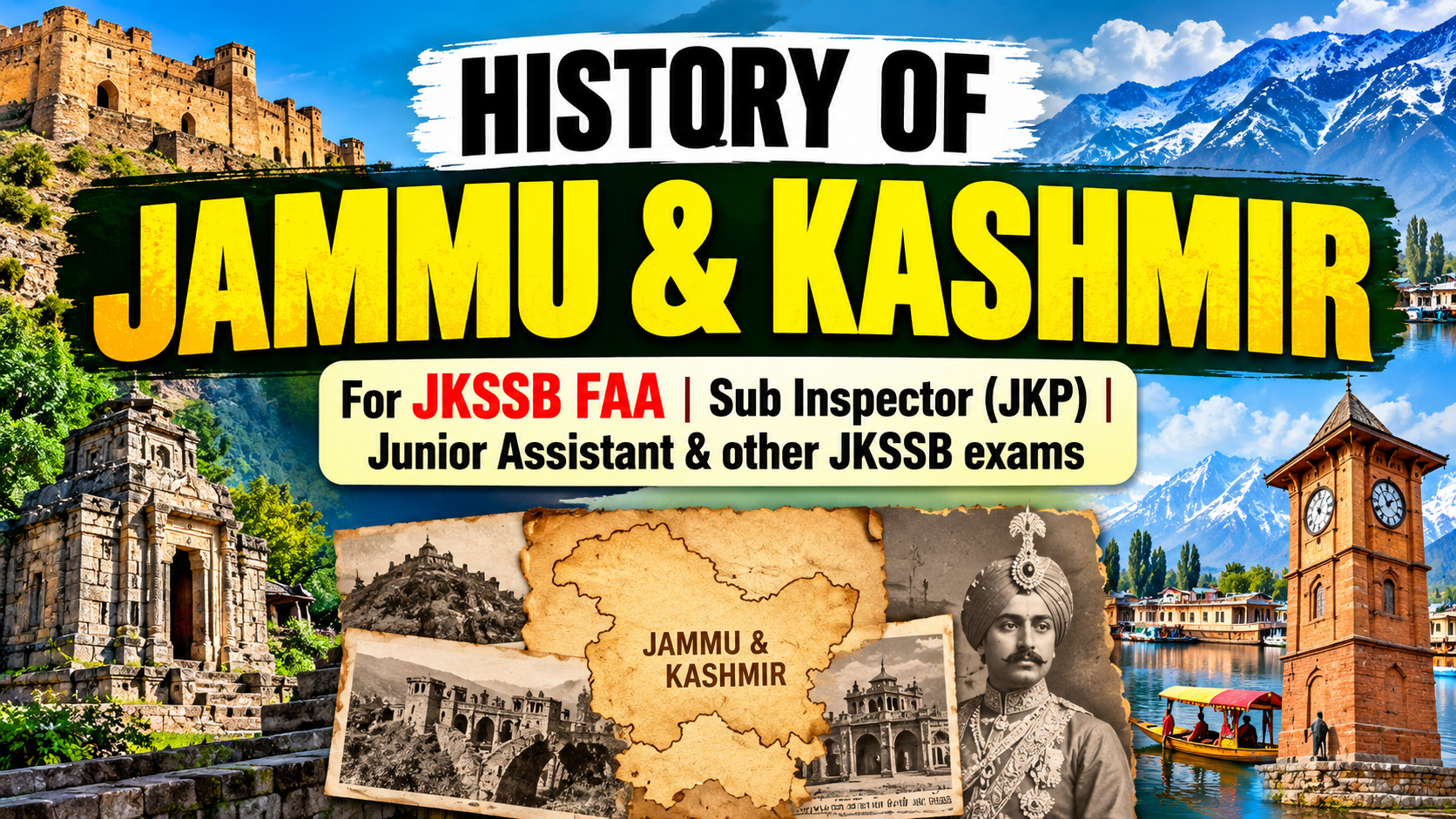 HISTORY OF JAMMU  /For JKSSB Finance Accounts Assistant (FAA) & Sub-Inspector (SI) | J&K History
