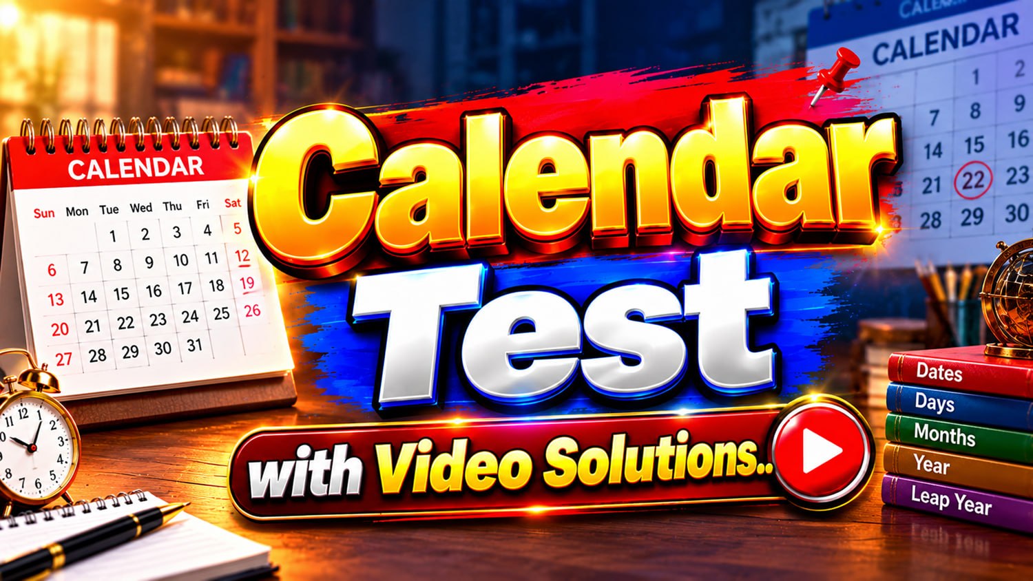 Calendar - Live Test with Video Solution : Oct 5 12.30pm