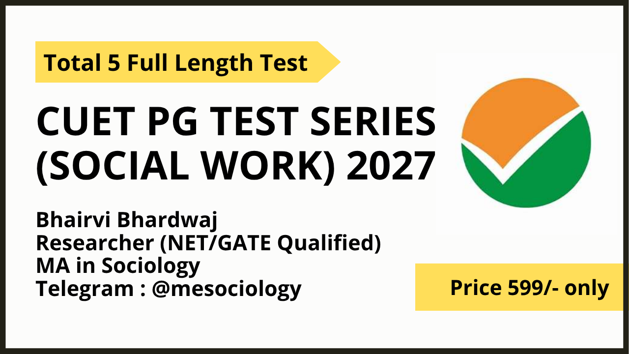CUET PG Test Series (Social Work) 2027