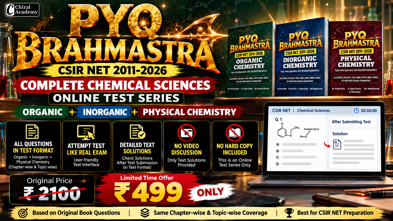 PYQ BRAHMASTRA – Complete Chemical Sciences Online Test Series
