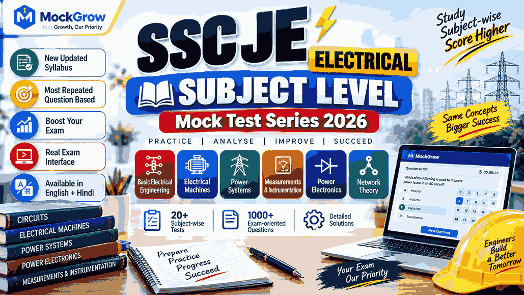 SSC JE Electrical Subject Level Mock Test Series