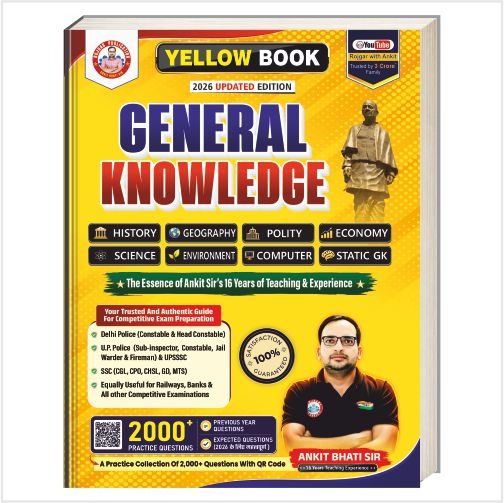 Yellow Book (Samanya Gyan)English Version 3rd Edition Updated 2026 Book By Ankit Bhati Sir Rwa