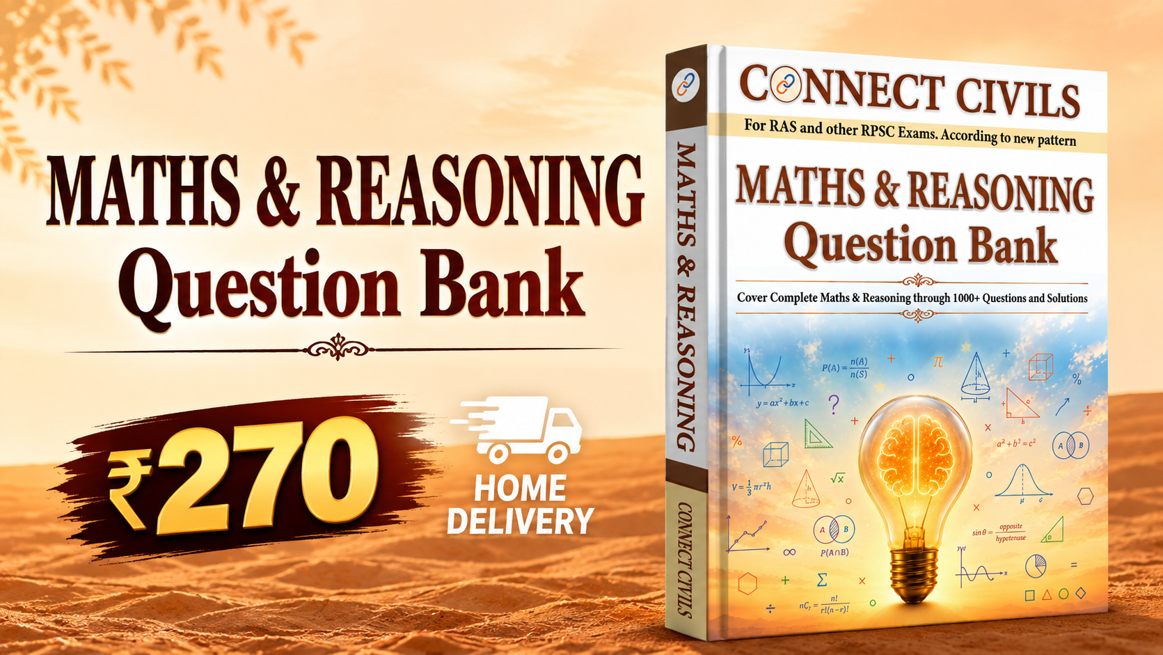 Maths & Reasoning Question Bank 2026 (English Medium) Home Delivery