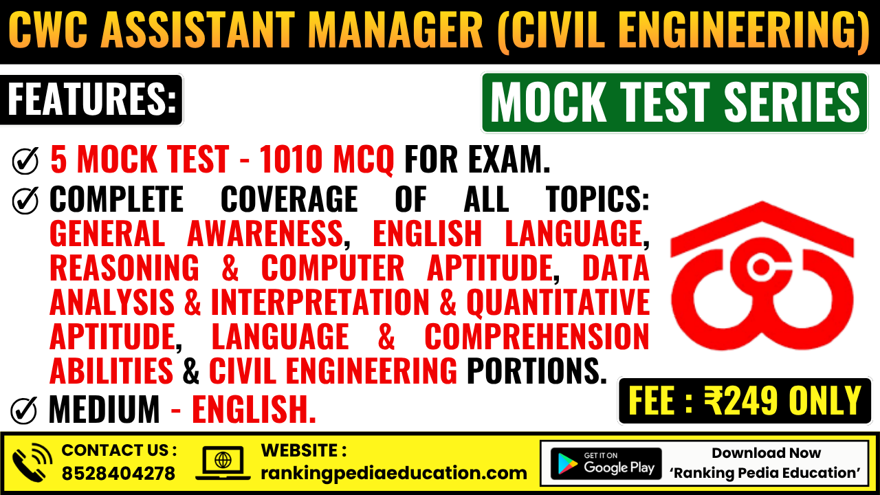 CWC Assistant Manager (Civil Engineering) Exam Complete Course