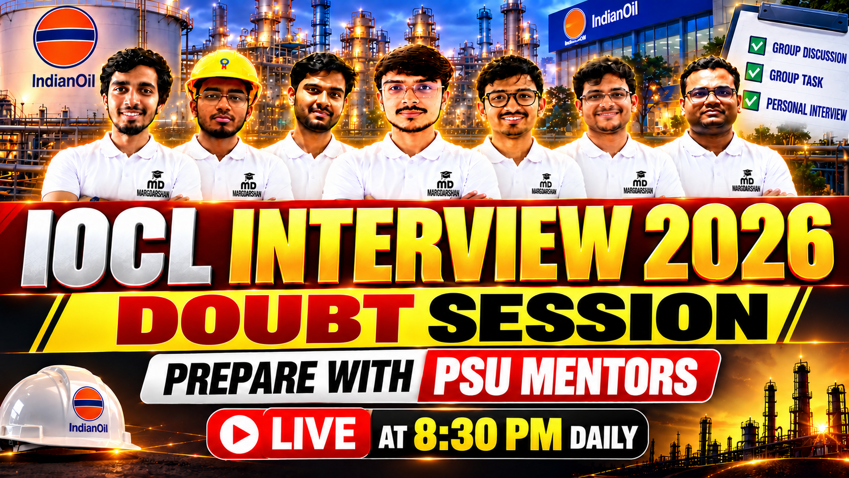 IOCL Doubt Session Starts at 8:30 PM