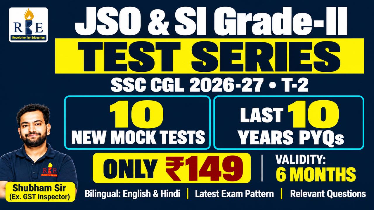 SSC CGL 2026-27 JSO & Statistical Investigator Grade-II Tier-2 (Paper-II Statistics) Mock Test Series | Bilingual