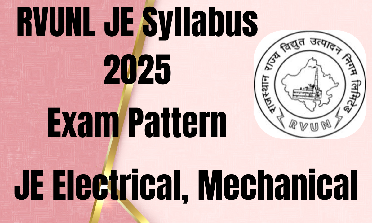 RSEB JE 2025 Syllabus