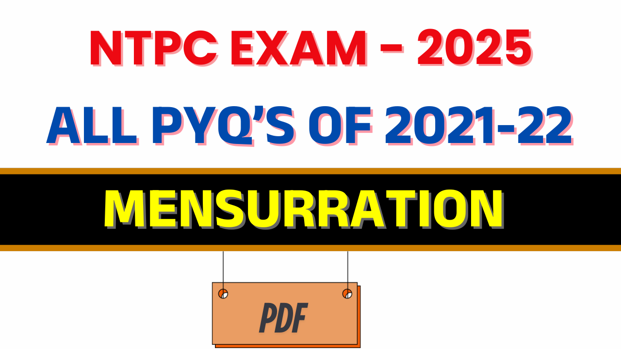 RRB NTPC MENSURATION 2021-22 ALL QUESTION