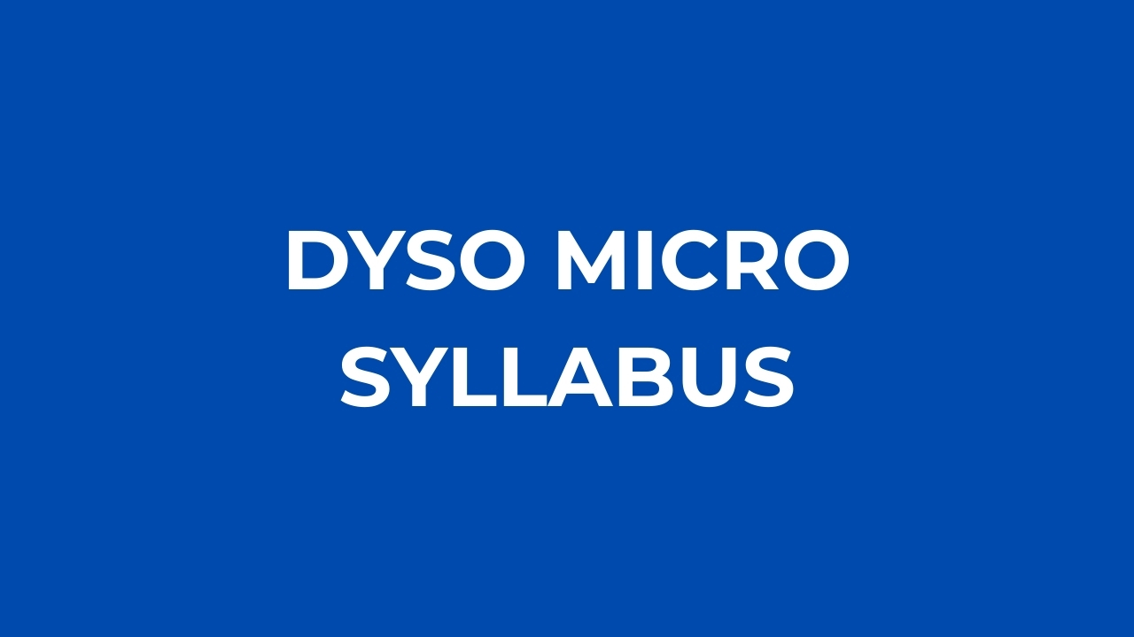 DySO MicroSyllabus