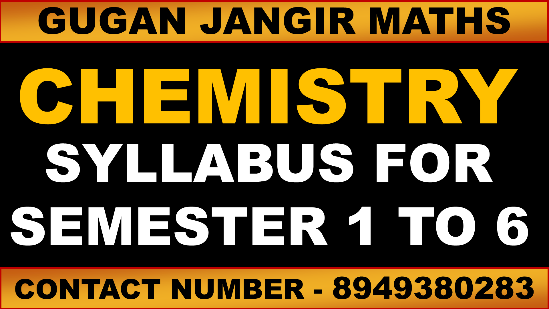 BSc CHEMISTRY SYLLABUS