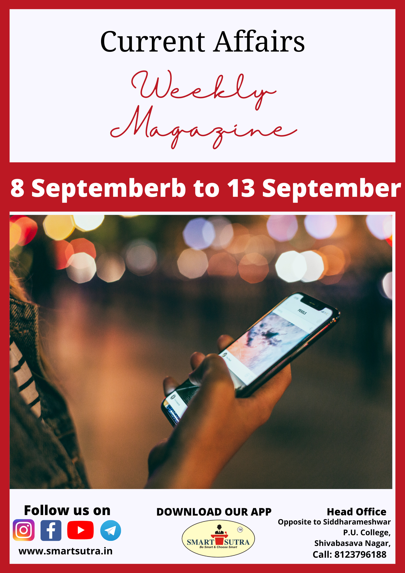 8 September to 13 September weekly Current Affairsb Magazine