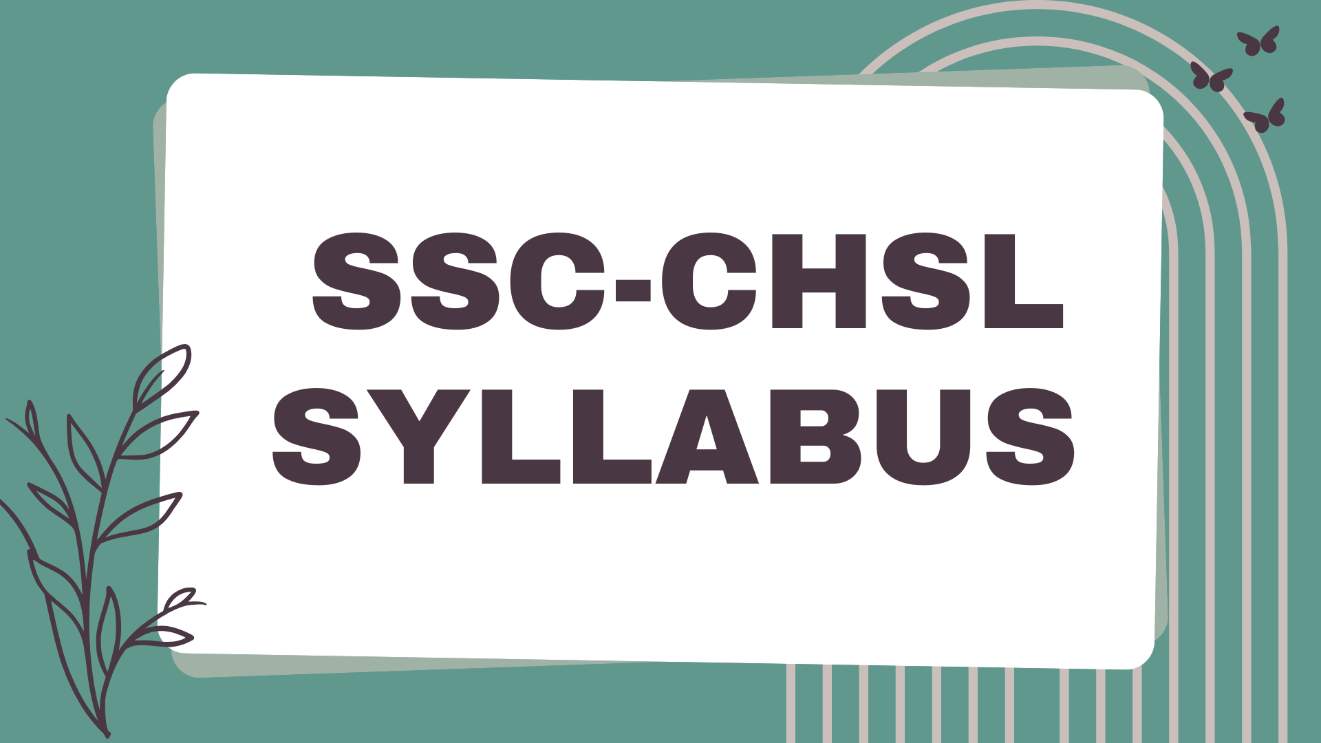 SSC CHSL Syllabus